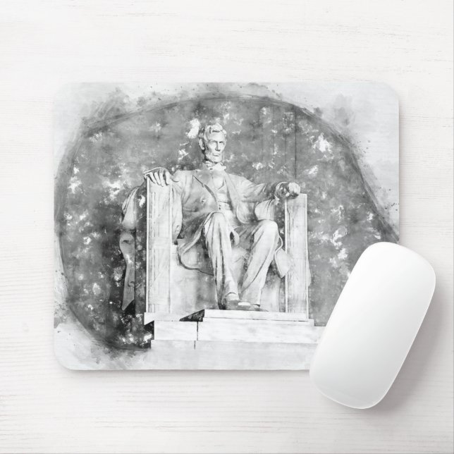 Lincoln Memorial, vattenfärg Musmatta (Med mus)