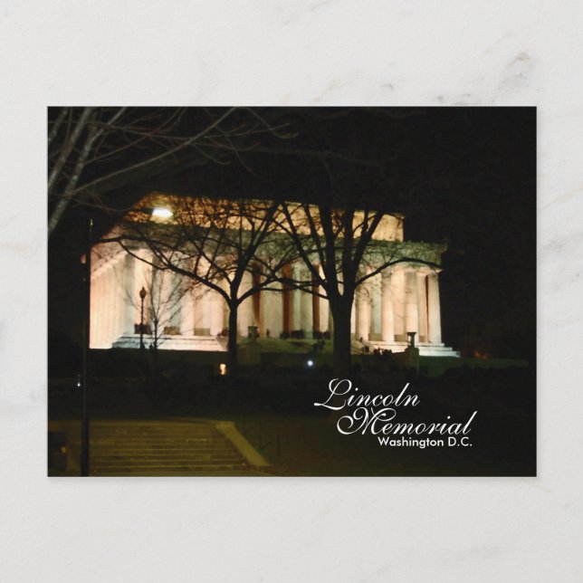 Lincoln Memorial, Washington D.C. Vykort (Framsida)