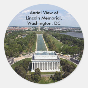 Lincoln Memorial, Washington, D. Runt Klistermärke