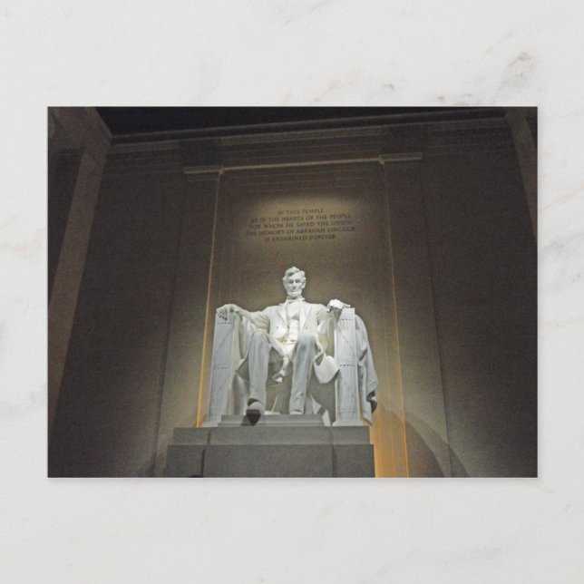 Lincoln Memorial Washington DC 002 Vykort (Framsida)