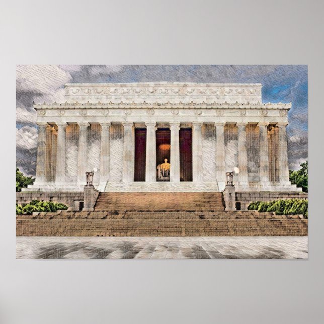 Lincoln Memorial, Washington DC Poster (Framsidan)