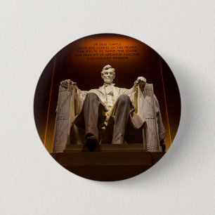 Lincoln minnesmärke på natten - Washington D.C. Knapp