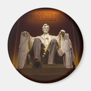 Lincoln minnesmärke på natten - Washington D.C. Magnet