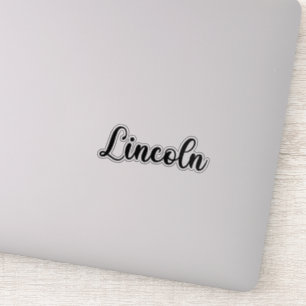 Lincoln Namn - Handskriven calligrafi Klistermärken