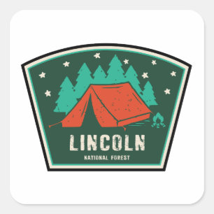 Lincoln National Forest Camping Fyrkantigt Klistermärke