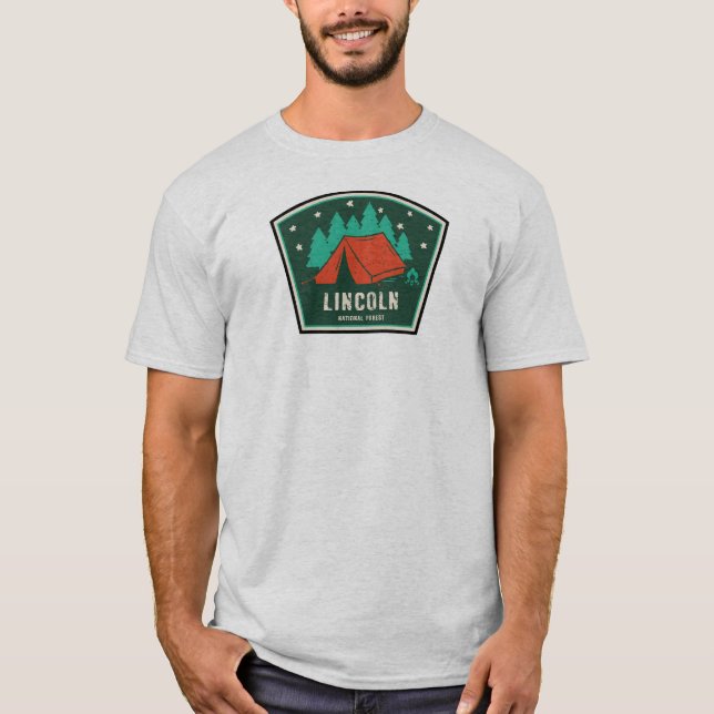 Lincoln National Forest Camping T Shirt (Framsida)
