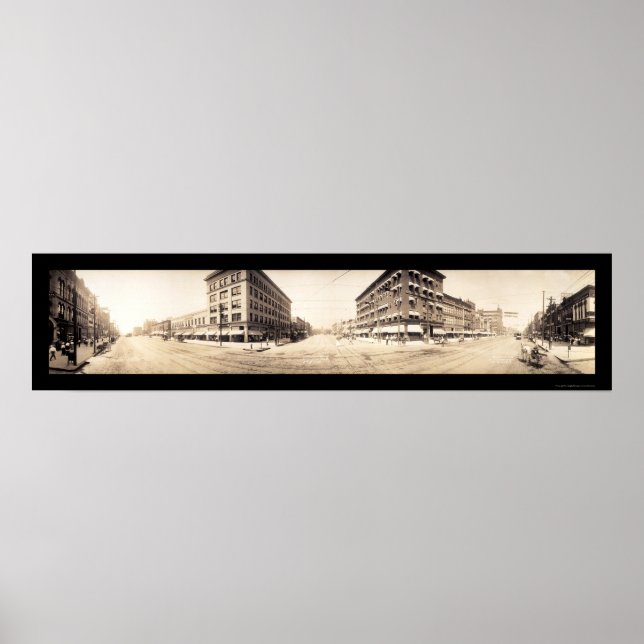 Lincoln NE Streets Photo 1908 Poster (Framsidan)