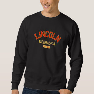 Lincoln Nebraska 1856 Vintage Ne Retro Lincolnite Lång Ärmad Tröja