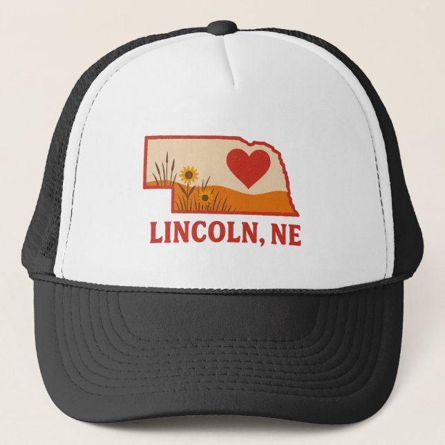 Lincoln Nebraska Heartland | Retro Midwest Keps (Framsida)