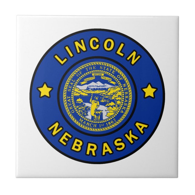 Lincoln Nebraska Kakelplatta (Framsidan)