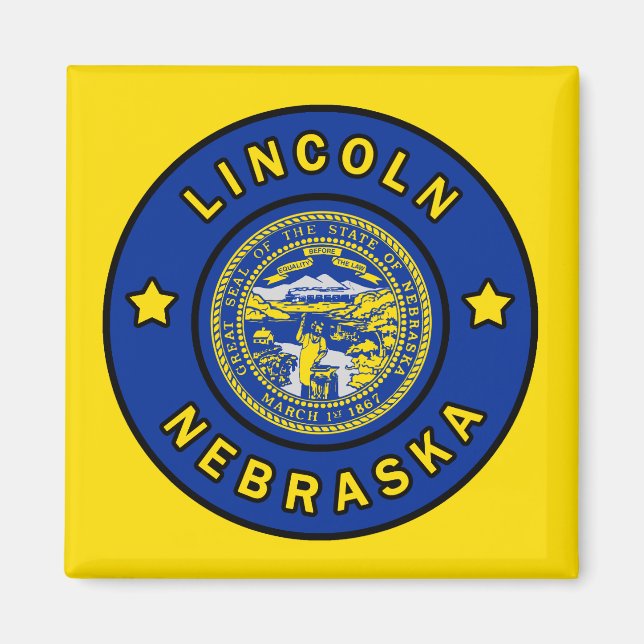 Lincoln Nebraska Magnet (Framsidan)