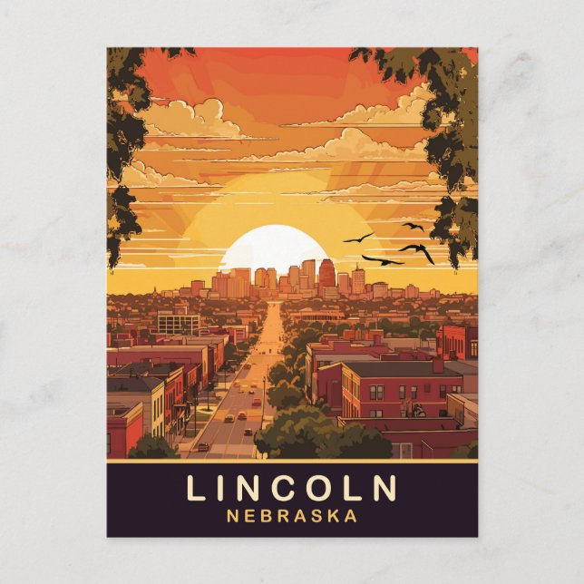 Lincoln, Nebraska, Resa  Vykort (Framsida)