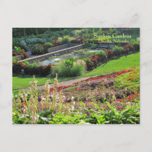 Lincoln, Nebraska Sunken Gardens #223 Vykort