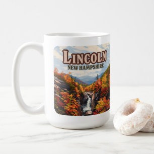 Lincoln New Hampshire Franconia Falls Autumn Kaffemugg