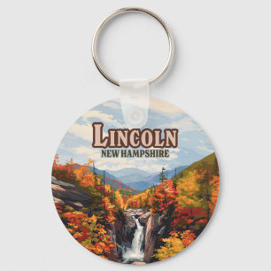 Lincoln New Hampshire Franconia Falls Autumn Nyckelring