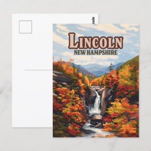 Lincoln New Hampshire Franconia Falls Autumn Vykort