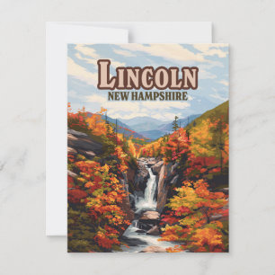 Lincoln New Hampshire Franconia Falls Höstkort