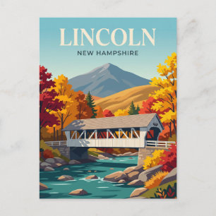 Lincoln New Hampshire Vykort