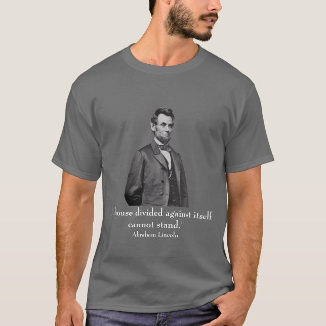 Lincoln och citationstecken tee (Framsida)