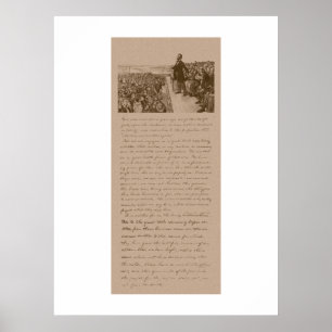 Lincoln och den Gettysburg adressen Poster