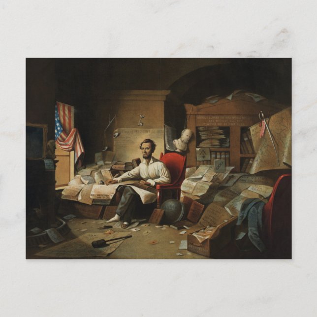 Lincoln och Emancipationsproklamationen Vykort (Framsida)