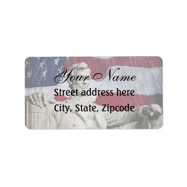 Lincoln och Fireworks Adressetikett (Framsidan)