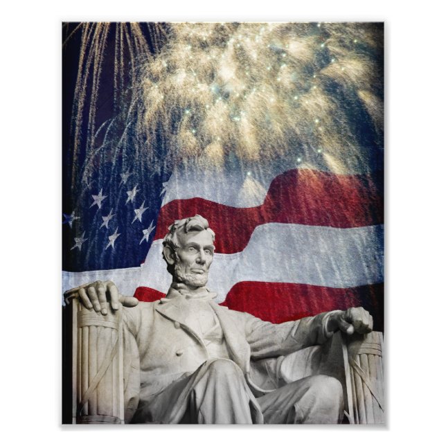 Lincoln och Fireworks Fototryck (Framsidan)