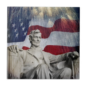 Lincoln och Fireworks Kakelplatta