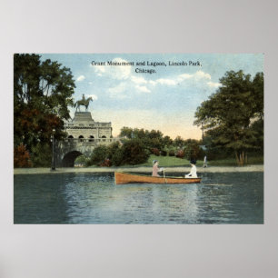 Lincoln Park Chicago vintage 1915 Poster