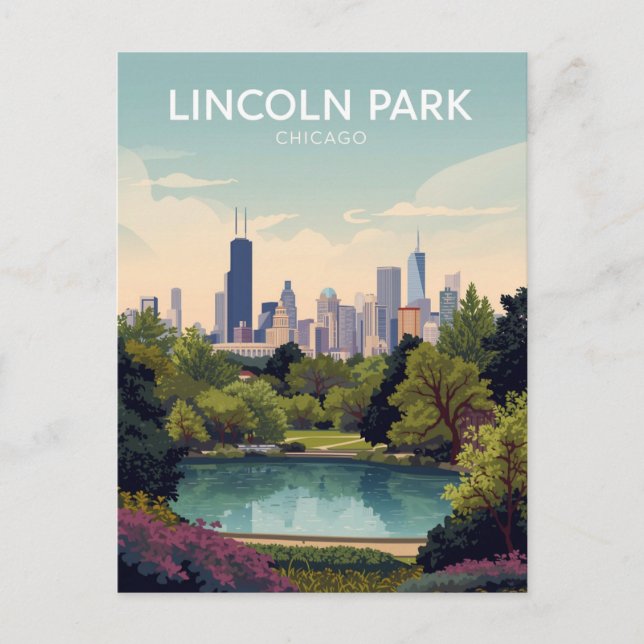 Lincoln Park: Chicagos gröna oas Vykort (Framsida)