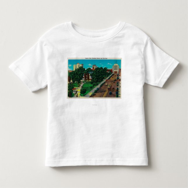 Lincoln Park visningbibliotek & stadshus T-shirt (Framsida)