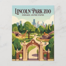 Lincoln Park Zoo Illinois Vykort