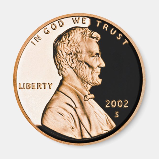 Lincoln Penny 2002 Klassisk Magnet (Framsidan)