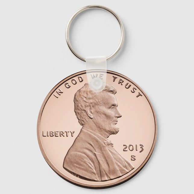 Lincoln Penny-bildnyckelkedja Nyckelring (Framsida)