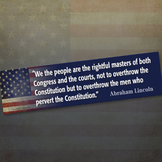 Lincoln Quote: förvanska konstitutionen Bildekal