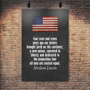 Lincoln Quote - Gettysburg Adress Poster