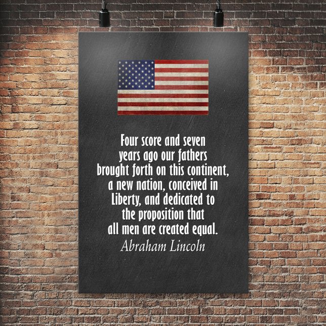 Lincoln Quote - Gettysburg Adress Poster (Gettysburg Address Poster)