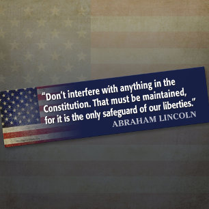 Lincoln Quote: skydda konstitutionen Bildekal