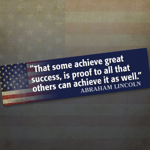 Lincoln Quote: Uppnå framgång Bildekal
