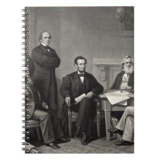 Lincoln Reading the Emancipation Proclamation Anteckningsbok Med Spiral