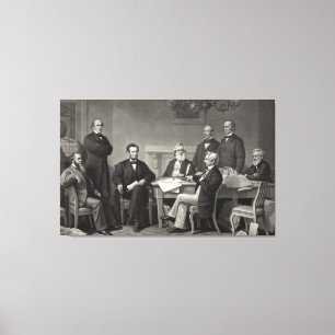 Lincoln Reading the Emancipation Proclamation Canvastryck