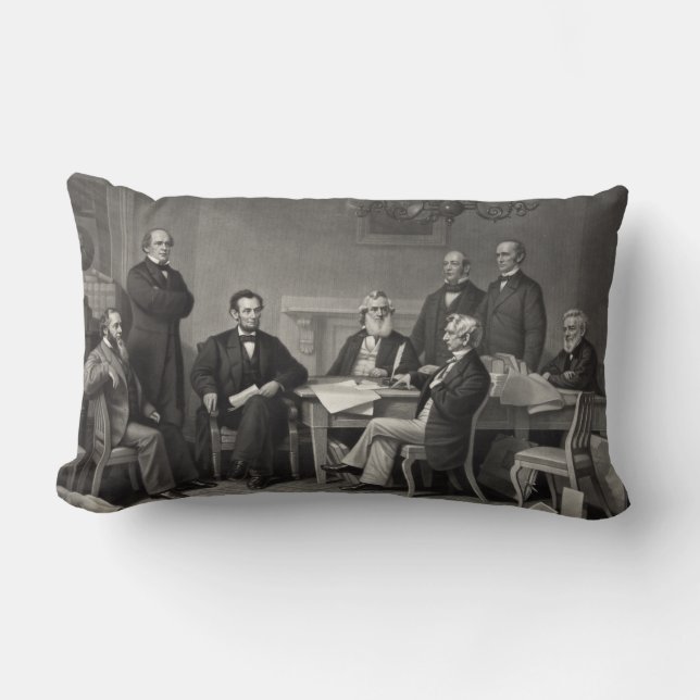 Lincoln Reading the Emancipation Proclamation Lumbarkudde (Framsida)