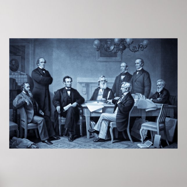 Lincoln Reading the Emancipation Proclamation Poster (Framsidan)