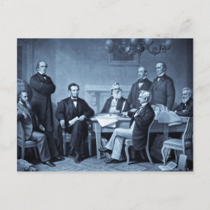 Lincoln Reading the Emancipation Proclamation Vykort