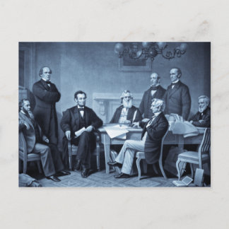 Lincoln Reading the Emancipation Proclamation Vykort