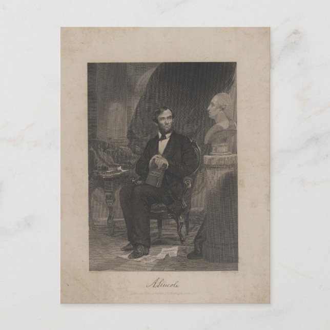 Lincoln Ser till Washington Vykort (Framsida)