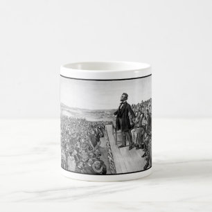 Lincoln som levererar den Gettysburg adressen Kaffemugg