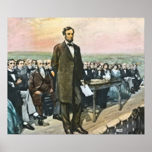 Lincoln som levererar den Gettysburg Poster