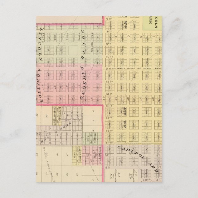 Lincoln South, Nebraska Vykort (Framsida)