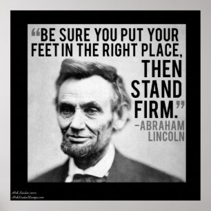 Lincoln & Stand Fast Citat Poster